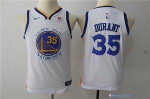Maillot NBA Pas Cher Golden State Warriors Junior Kevin Durant 35 Blanc 2017/18