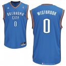 Maillot NBA Pas Cher Oklahoma City Thunder Russell Westbrook 0 Bleu