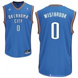 Maillot NBA Pas Cher Oklahoma City Thunder Russell Westbrook 0 Bleu
