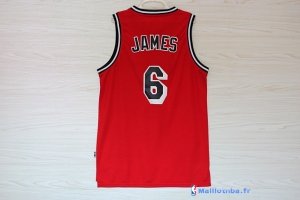 Maillot NBA Pas Cher Miami Heat LeBron James 6 Retro Rouge