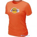 T-Shirt NBA Pas Cher Femme Los Angeles Lakers Orange