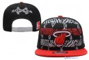 Bonnet NBA Miami Heat 2016 Noir Rouge 16