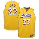 Los Angeles Lakers LeBron James Nike Yellow Swingman Jersey Jersey – City Edition