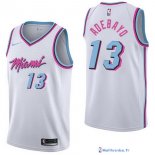 Maillot NBA Pas Cher Miami Heat Bam Adebayo 13 Nike Blanc Ville 2017/18