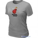 T-Shirt NBA Pas Cher Femme Miami Heat Gris