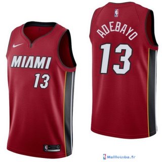 Maillot NBA Pas Cher Miami Heat Bam Adebayo 13 Rouge Statement 2017/18