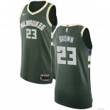 Maillot NBA Pas Cher Milwaukee Bucks Sterling Brown 23 Vert Icon 2017/18