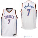 Maillot NBA Pas Cher Oklahoma City Thunder Junior Carmelo Anthony 7 Blanc Association 2017/18