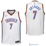 Maillot NBA Pas Cher Oklahoma City Thunder Junior Carmelo Anthony 7 Blanc Association 2017/18