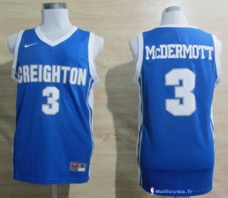 Maillot NCAA Pas Cher Creighton Mcdermott 3 Bleu