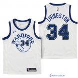 Maillot NBA Pas Cher Golden State Warriors Junior Shaun Livingston 34 Nike Retro Blanc 2017/18