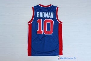 Maillot NBA Pas Cher Detroit Pistons Dennis Rodman 10 Bleu