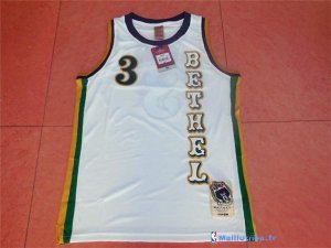 Maillot NCAA Pas Cher Bethel Park Allen Iverson 3 Retro Blanc