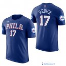 Maillot Manche Courte Philadelphia Sixers J.J. Redick 17 Bleu 2017/18