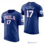 Maillot Manche Courte Philadelphia Sixers J.J. Redick 17 Bleu 2017/18