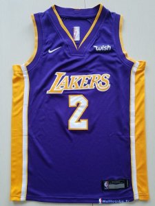 Maillot NBA Pas Cher Los Angeles Lakers Junior Ensemble Complet 2 Lonzo Ball Purpura 2017/18