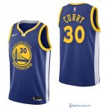 Maillot NBA Pas Cher Golden State Warriors Stephen Curry 30 Bleu Icon 2017/18