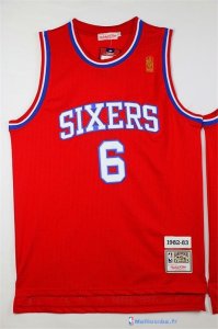 Maillot NBA Pas Cher Philadelphia Sixers Julius Erving 6 Rouge