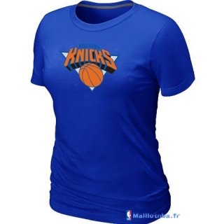 T-Shirt NBA Pas Cher Femme New York Knicks Bleu Profond