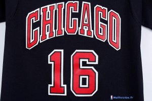 Maillot NBA Pas Cher Chicago Bulls Pau Gasol 16 Noir MC