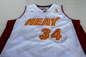 Maillot NBA Pas Cher Miami Heat Ray Allen 34 Blanc Or