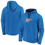 Oklahoma City Thunder Fanatics Branded BlueNavy Iconic Defender Performance Primary Logo Pullover Hoodie