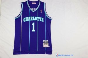 Maillot NBA Pas Cher Charlotte Hornets Tyrone Curtis Bogues 1 Bleu