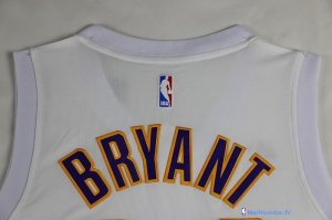 Maillot NBA Pas Cher Los Angeles Lakers Kobe Bryant 24 Blanc Rose