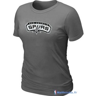 T-Shirt NBA Pas Cher Femme San Antonio Spurs Gris Fer