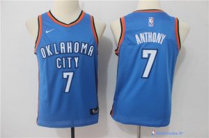 Maillot NBA Pas Cher Oklahoma City Thunder Junior Carmelo Anthony 7 Bleu Icon 2017/18