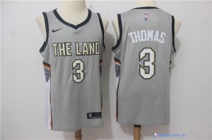 Maillot NBA Pas Cher Cleveland Cavaliers Isaiah Thomas 3 Nike Gris Ville 2017/18