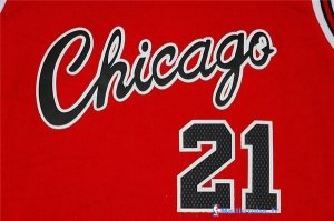 Maillot NBA Pas Cher Chicago Bulls Jimmy Butler 21 Rouge Retro