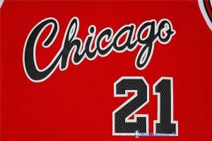 Maillot NBA Pas Cher Chicago Bulls Jimmy Butler 21 Rouge Retro