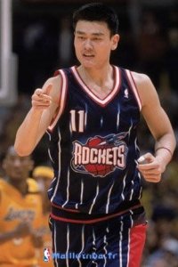 Maillot NBA Pas Cher Houston Rockets Yao Ming 11 Retro Bleu