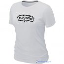 T-Shirt NBA Pas Cher Femme San Antonio Spurs Blanc
