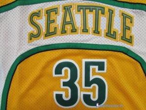 Maillot NBA Pas Cher Seattle Supersonics Kevin Durant 35 Jaune