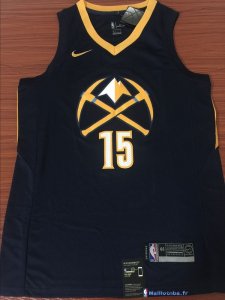 Maillot NBA Pas Cher Denver Nuggets Nikola Jokic 15 Nike Marine Ville 2017/18