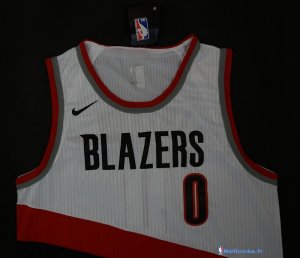 Maillot NBA Pas Cher Portland Trail Blazers Damian Lillard 0 Blanc Association 2017/18