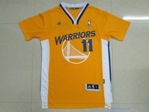 Maillot NBA Pas Cher Golden State Warriors Klay Thompson 11 Jaune MC