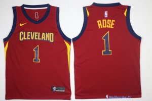 Maillot NBA Pas Cher Cleveland Cavaliers Derrick Rose 1 Rouge Icon 2017/18