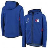 Philadelphia 76ers Nike Royal Team Logo Showtime Performance Raglan Full-Zip Hoodie