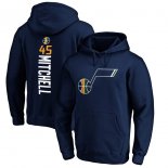 Utah Jazz Donovan Mitchell Fanatics Branded Navy Team Playmaker Name & Number Pullover Hoodie