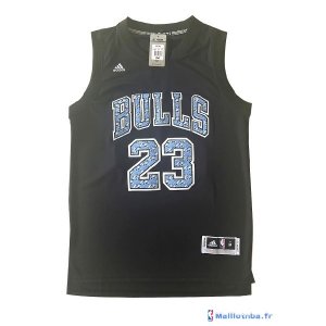 Maillot NBA Pas Cher Chicago Bulls Michael Jordan 23 Noir Diamant