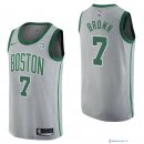 Maillot NBA Pas Cher Boston Celtics Jaylen Brown 7 Gris Ville 2017/18
