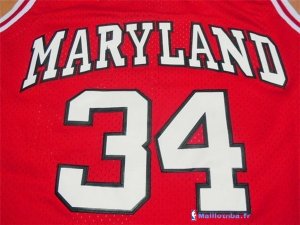 Maillot NCAA Pas Cher Maryland Leonard Kevin 34 Bias Rouge