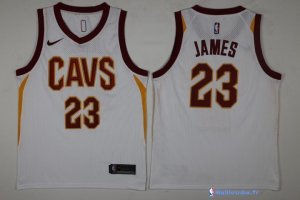 Maillot NBA Pas Cher Cleveland Cavaliers LeBron James 23 Blanc Association 2017/18