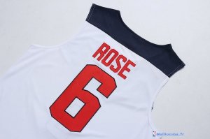Maillot NBA Pas Cher USA 2014 Rose 6 Blanc