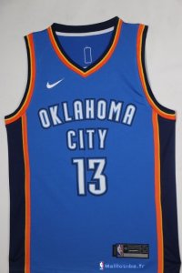 Maillot NBA Pas Cher Oklahoma City Thunder Paul George 13 Bleu Icon 2017/18