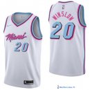 Maillot NBA Pas Cher Miami Heat Justise Winslow 20 Nike Blanc Ville 2017/18