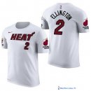 Maillot Manche Courte Miami Heat Wayne Ellington 2 Blanc 2017/18